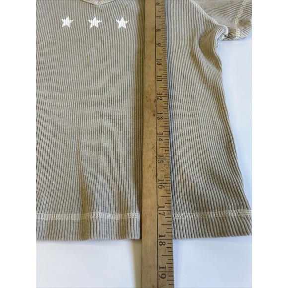 Hard Tail Womens Ribbed Cardigan Sweater Set Khaki Beige V Neck Sz Small READ - Picture 8 of 16